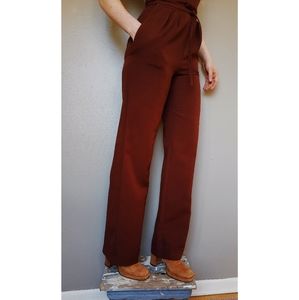 Sexy VTG Burgundy Paper Bag Editors Trouser